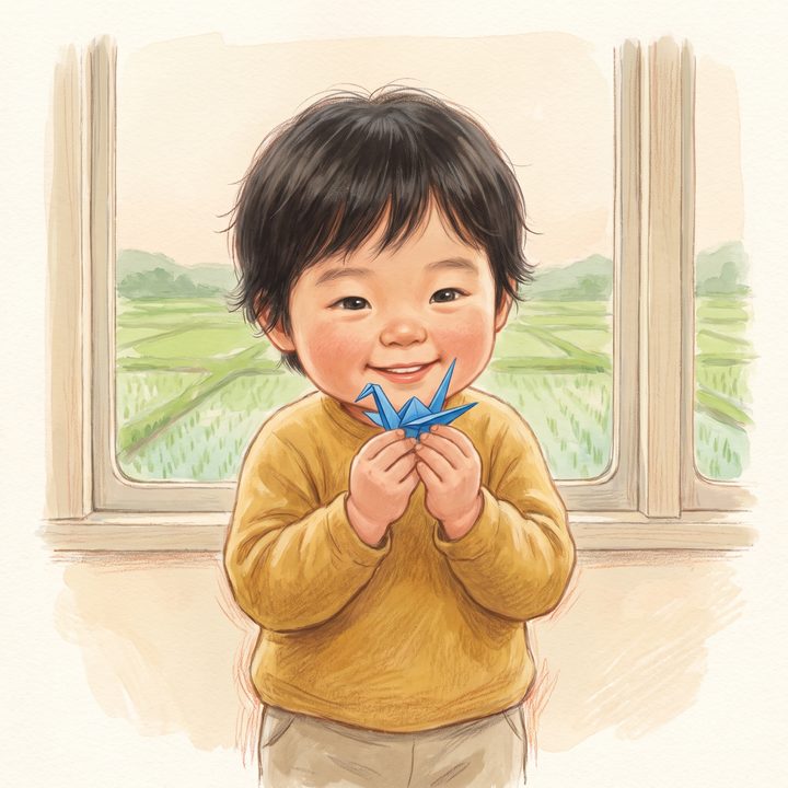 Cover of The train and the paper crane